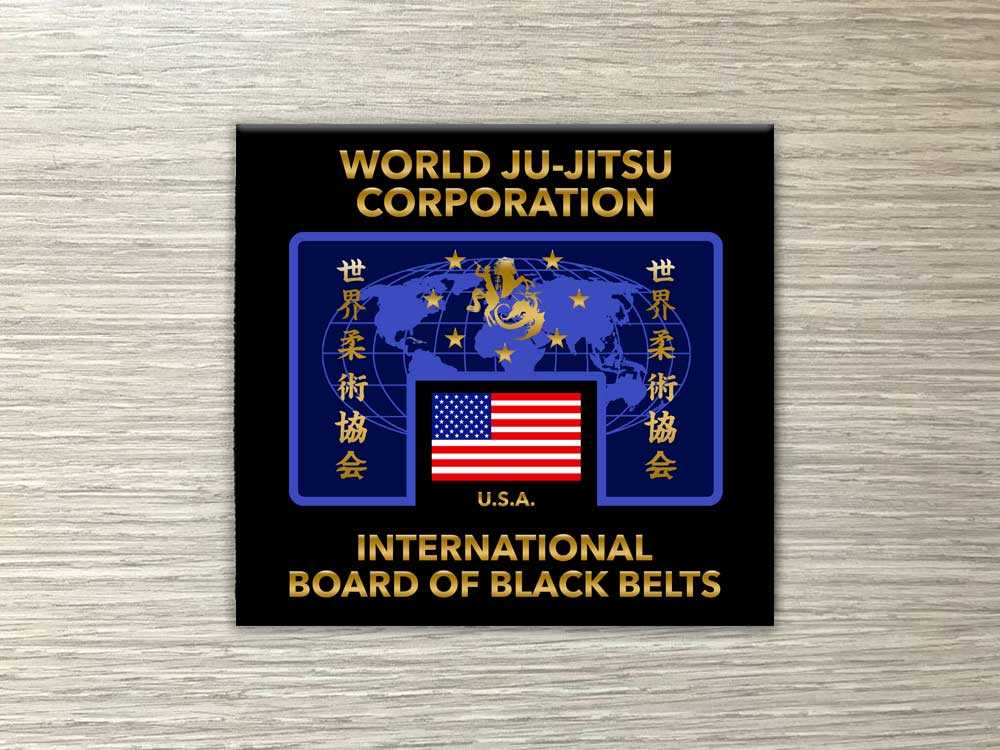 Wjjc International Board of Black Belts Badge for winter Uniform World Ju Jitsu Corporation